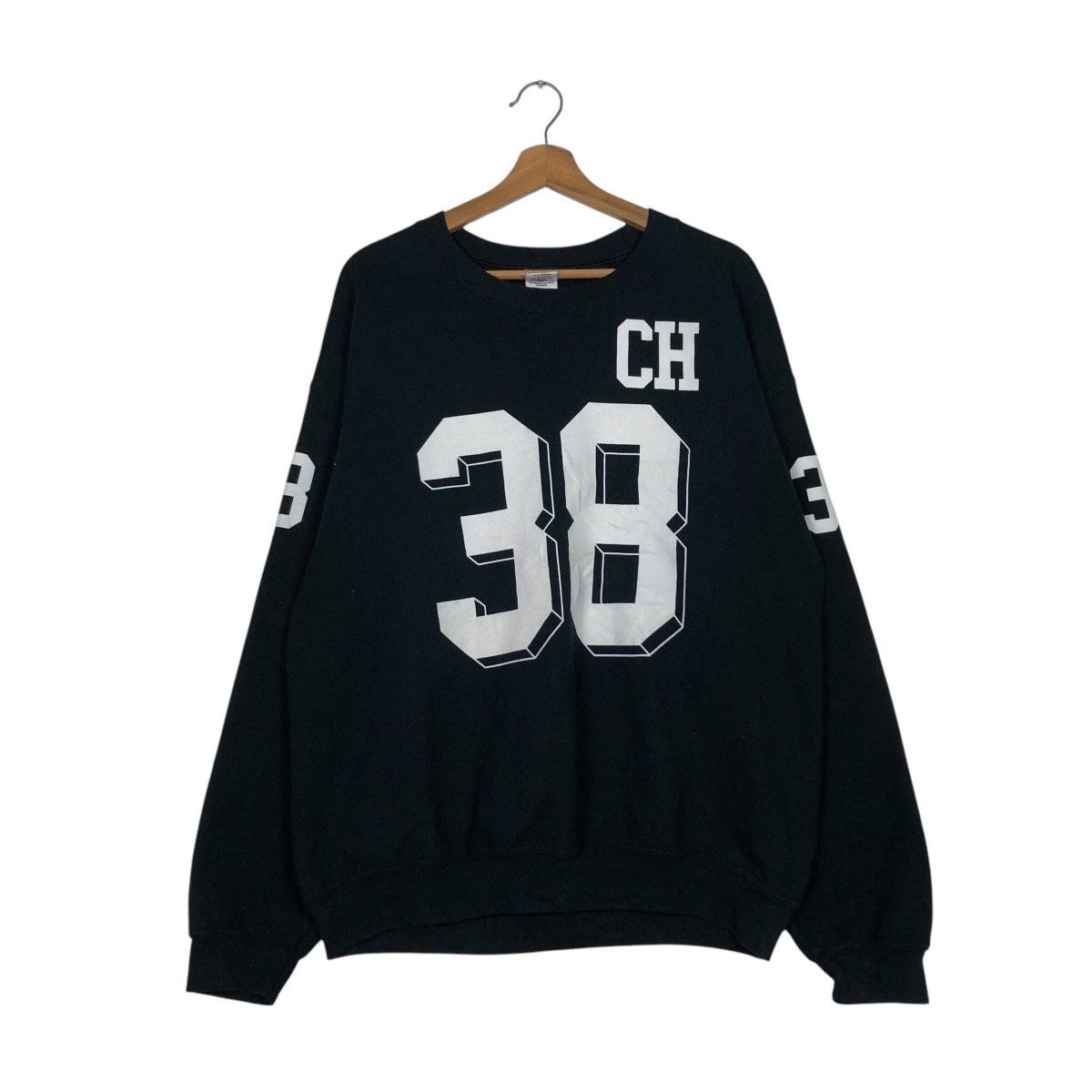 Japanese Brand × Vintage 📌Vintage Sweatshirt Streetwear Style Negatives 38 Big Logo Size US L / EU 52-54 / 3 - 2 Thumbnail