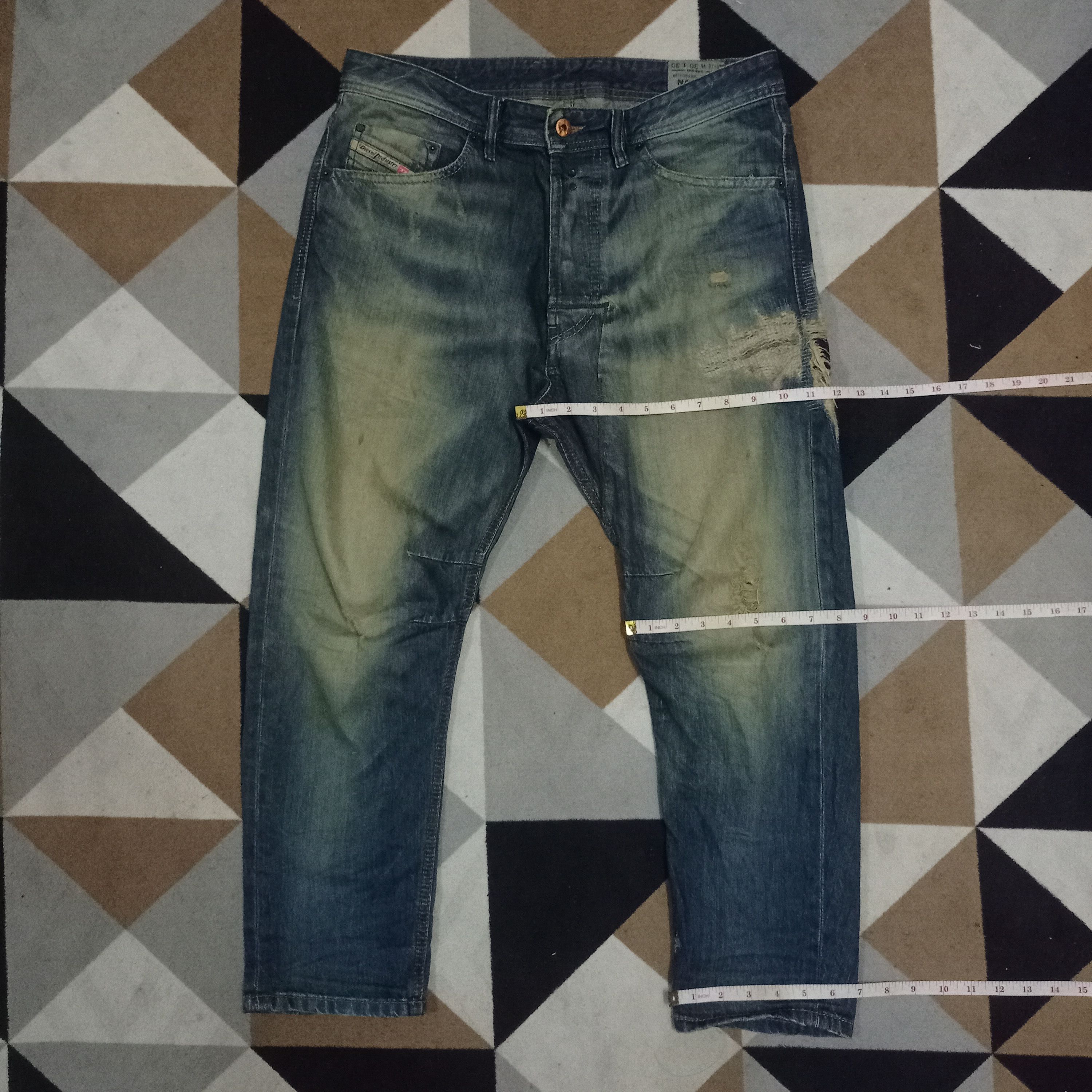 Diesel Vintage Diesel Narrot Mud Wash Boro Style Distressed Jeans Size US 33 - 12 Thumbnail