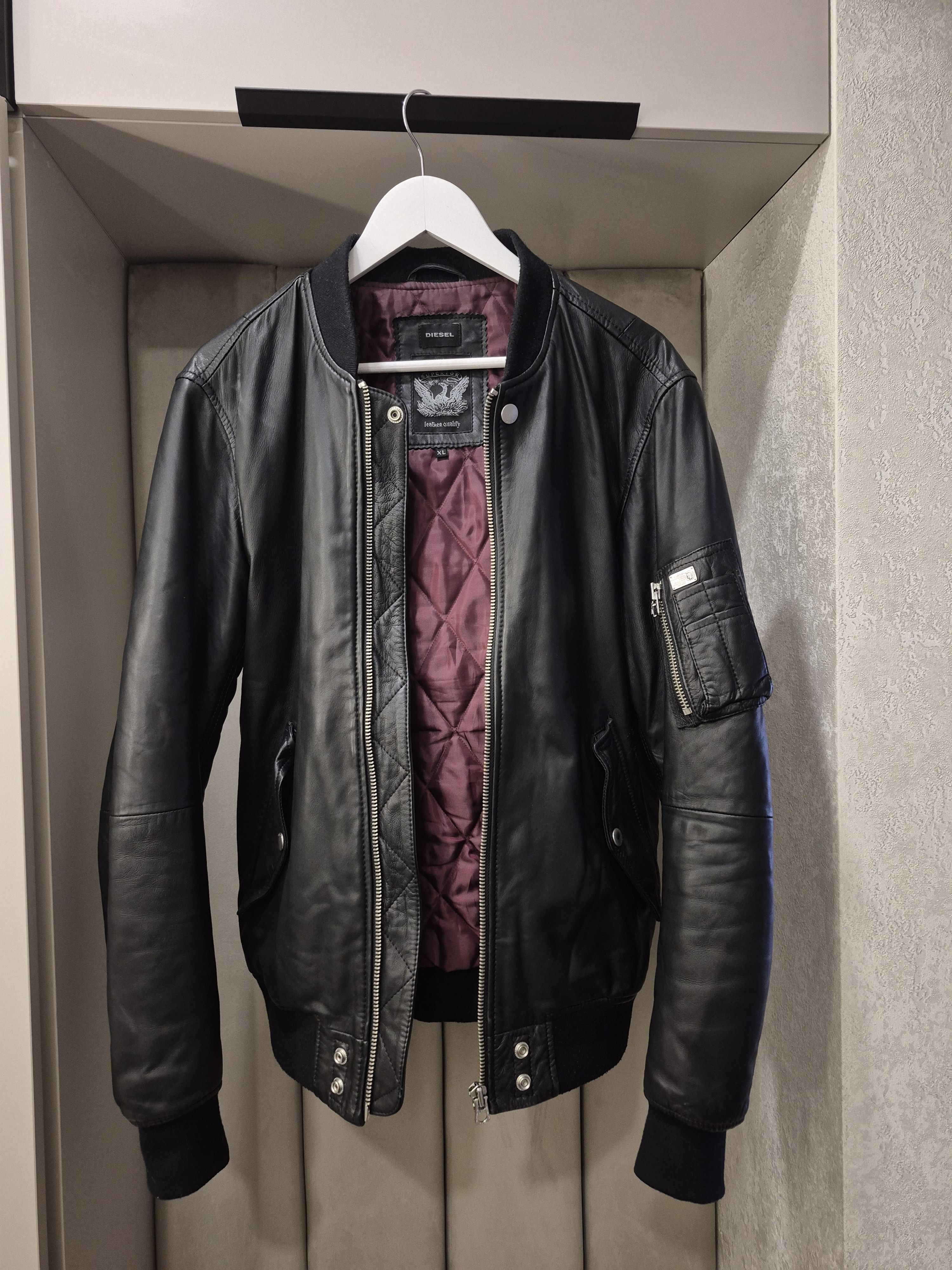 Diesel Diesel leather bomber jacket Size US L / EU 52-54 / 3 - 1 Thumbnail