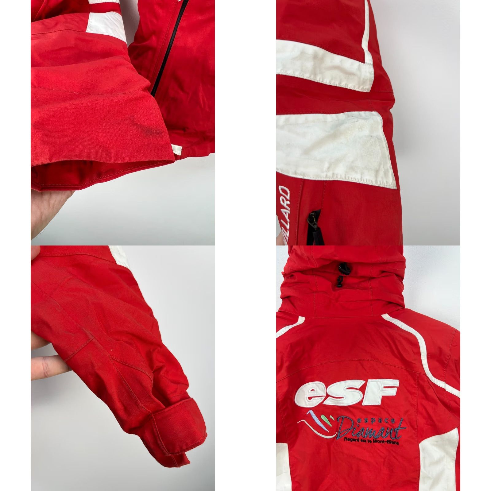 Ecco VINTAGE Henri Duvillard Ski Jacket Gore-Tex Pro Primaloft Recco Patrol FR 38 UK 10 Red Womens jacket Size XS / US 0-2 / IT 36-38 - 9 Thumbnail