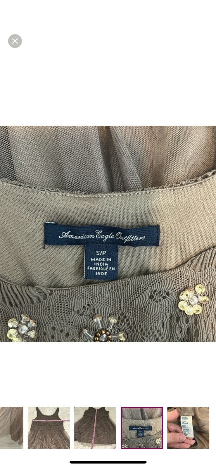 American Eagle Outfitters American eagle outfitters small brown tulle dress Size S / US 4 / IT 40 - 7 Thumbnail