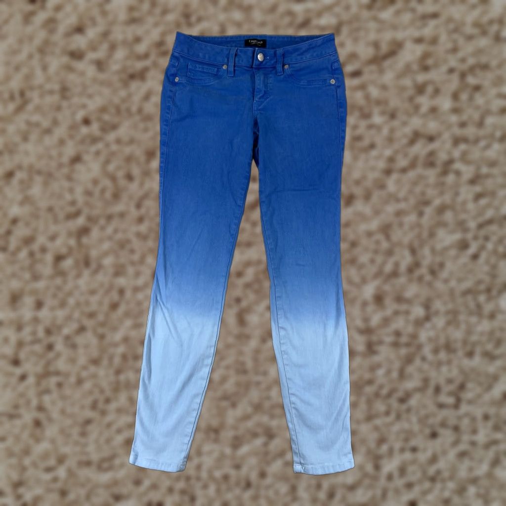 Bebe BeBe Jeans Womens 28 Blue Jeans Denim Skinny Tapered Two Tone Made USA Lyocell Womens Size 28" / US 6 / IT 42 - 1 Thumbnail