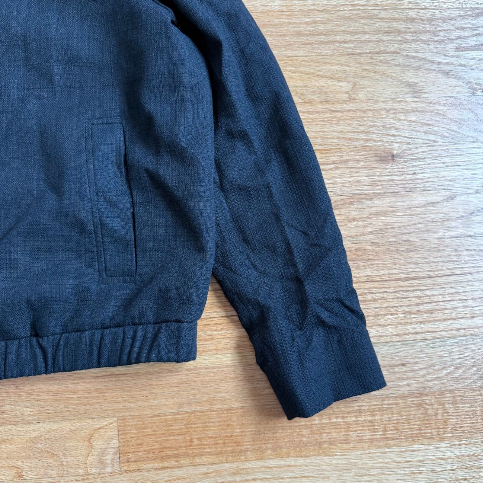 Sunspel Sunspel Textured Black Cotton Lined Blouson Jacket Size US S / EU 44-46 / 1 - 12 Thumbnail