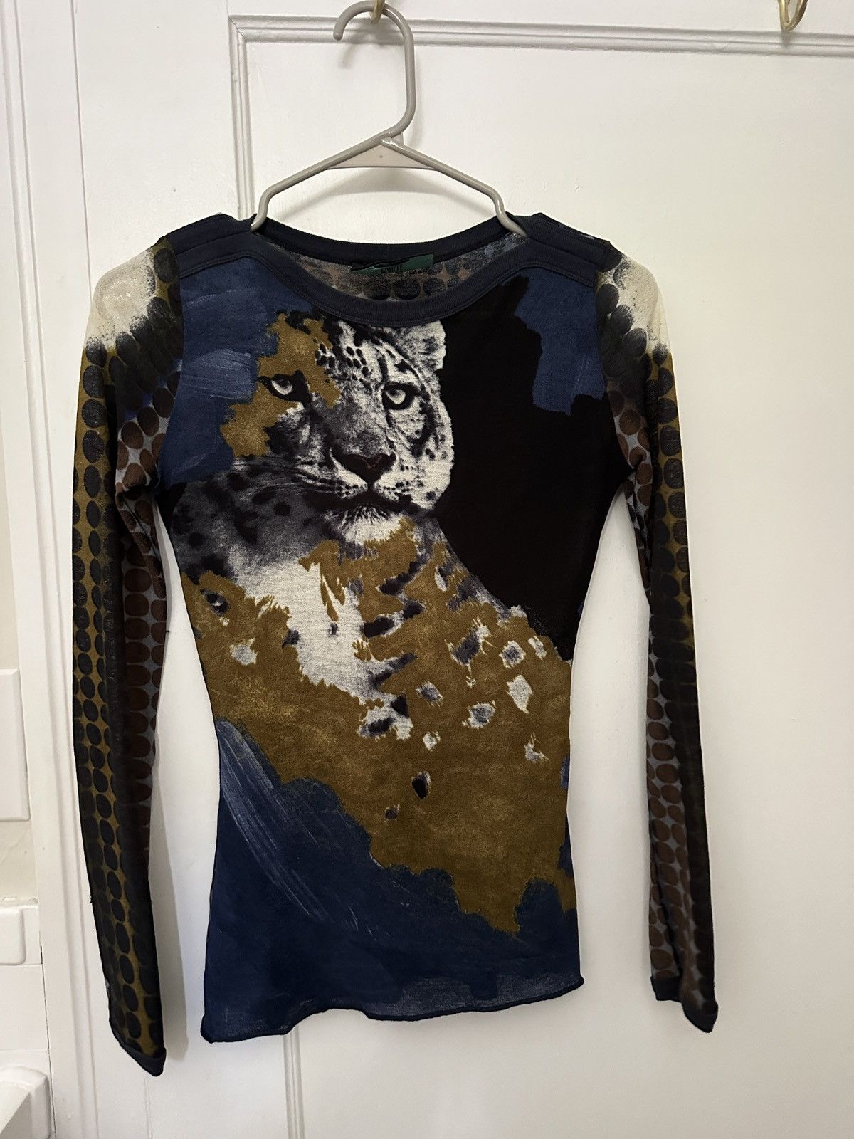 Jean Paul Gaultier JPG Rare Cyber Printed Mesh Shirt Size S / US 4 / IT 40 - 2 Thumbnail