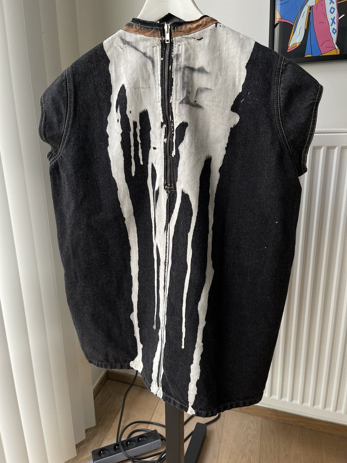 Rick Owens × Rick Owens Drkshdw Rick Owens Drkshdw Mastodon FW16 Bleach/Vomit Denim Top Size US M / EU 48-50 / 2 - 8 Thumbnail