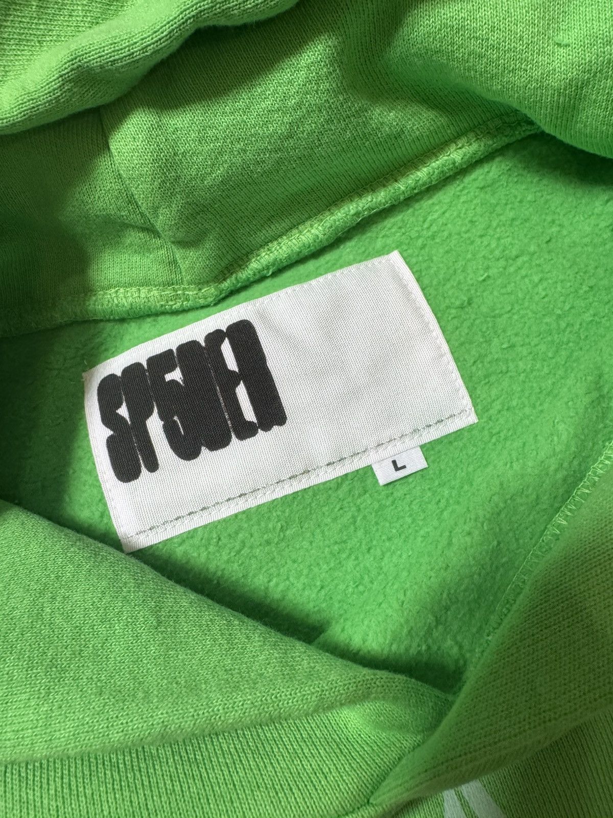 Sp5der SP5DER RHINESTONE PUNK V2 HOODIE GREEN - SIZE L Size US L / EU 52-54 / 3 - 9 Thumbnail