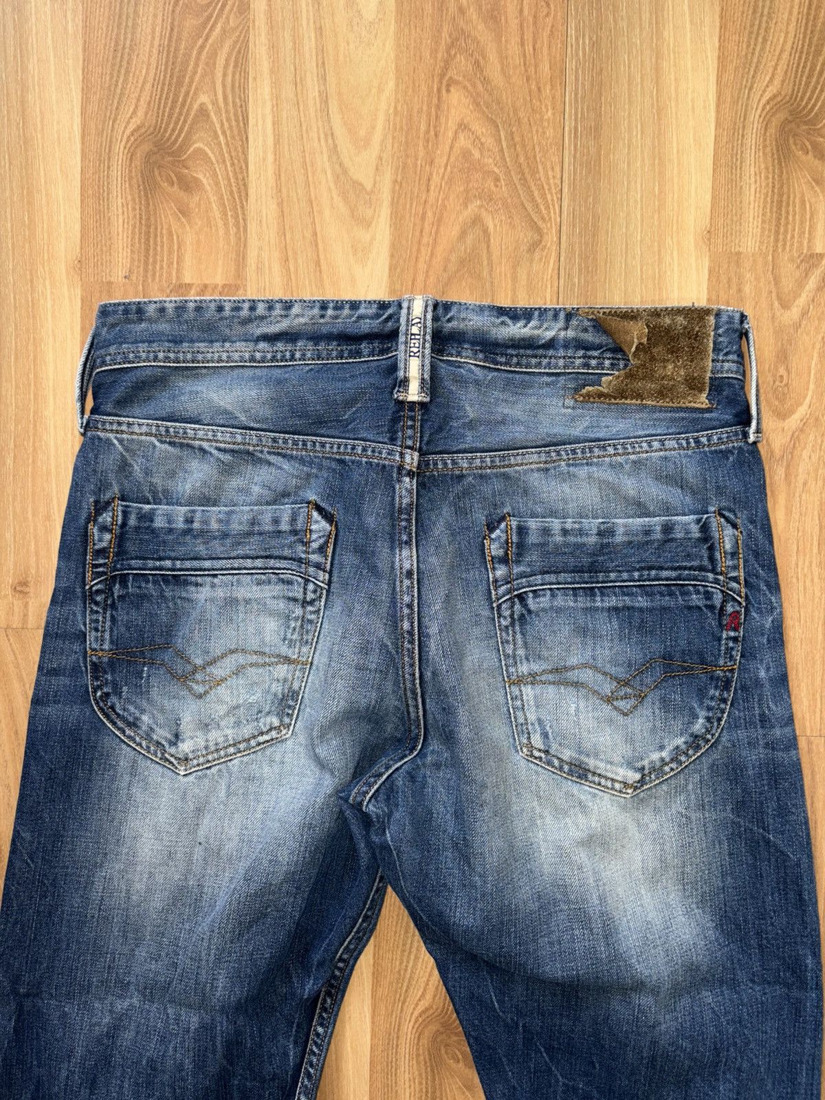 Replay Replay Moresk Slim-Straight Distressed Jeans - Size 30x32 Size US 30 / EU 46 - 11 Thumbnail