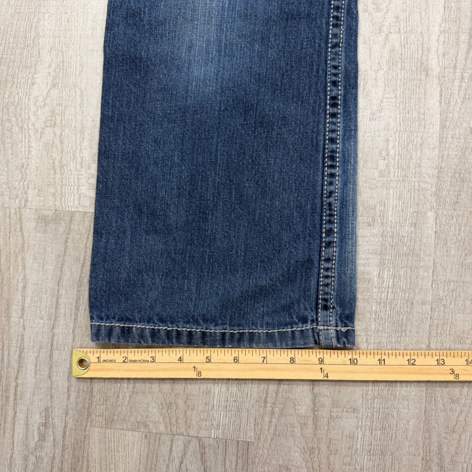 Vintage Vintage Machine Embroidered Jeans Mens 34x34 Blue Faded Size US 34 / EU 50 - 11 Thumbnail