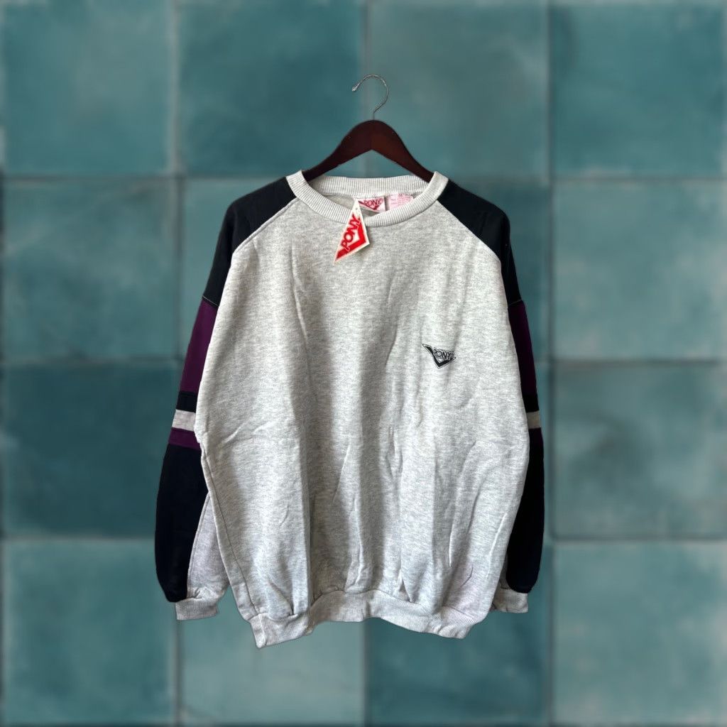 PONY VINTAGE PONY Sweatshirt Crew Neck Mens 3XL Gray 1990s Deadstock NWT 90s Long Sleeve Pullover Size US XXL / EU 58 / 5 - 1 Thumbnail
