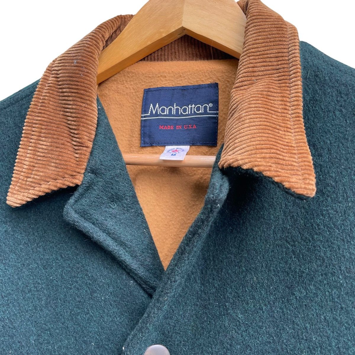 Designer × Manhattan Portage × Vintage 💥Vintage Manhattan Created With Pride Dual Pocket Wool Jacke Size US M / EU 48-50 / 2 - 4 Thumbnail