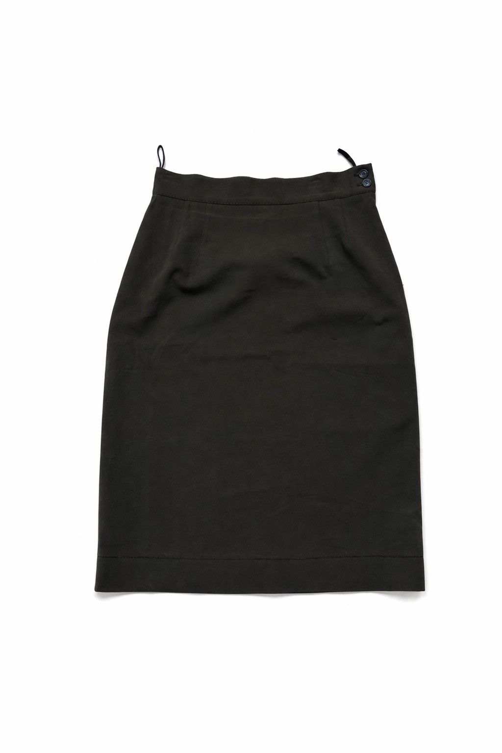 Prada Vintage 90s Prada Skirt Midi Zip Olive Made in Italy Fade Size 34" / US 12 / IT 48 - 1 Thumbnail