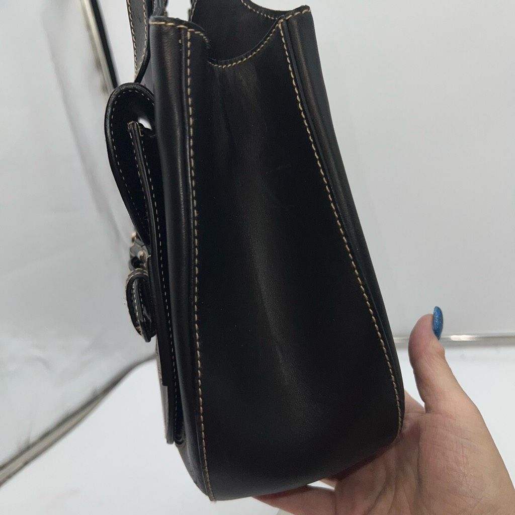 Bally Bally Saddle Leather Buckle Trim Shoulder Bag Made in Switzerland Size ONE SIZE - 4 Thumbnail