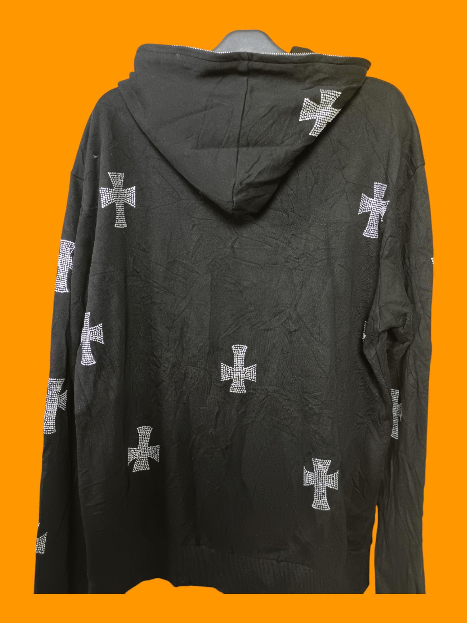 Hysteric Glamour × If Six Was Nine × Japanese Brand Y2K Hoodie Rhinestone Cross Zip Up Style Size US XL / EU 56 / 4 - 17 Thumbnail