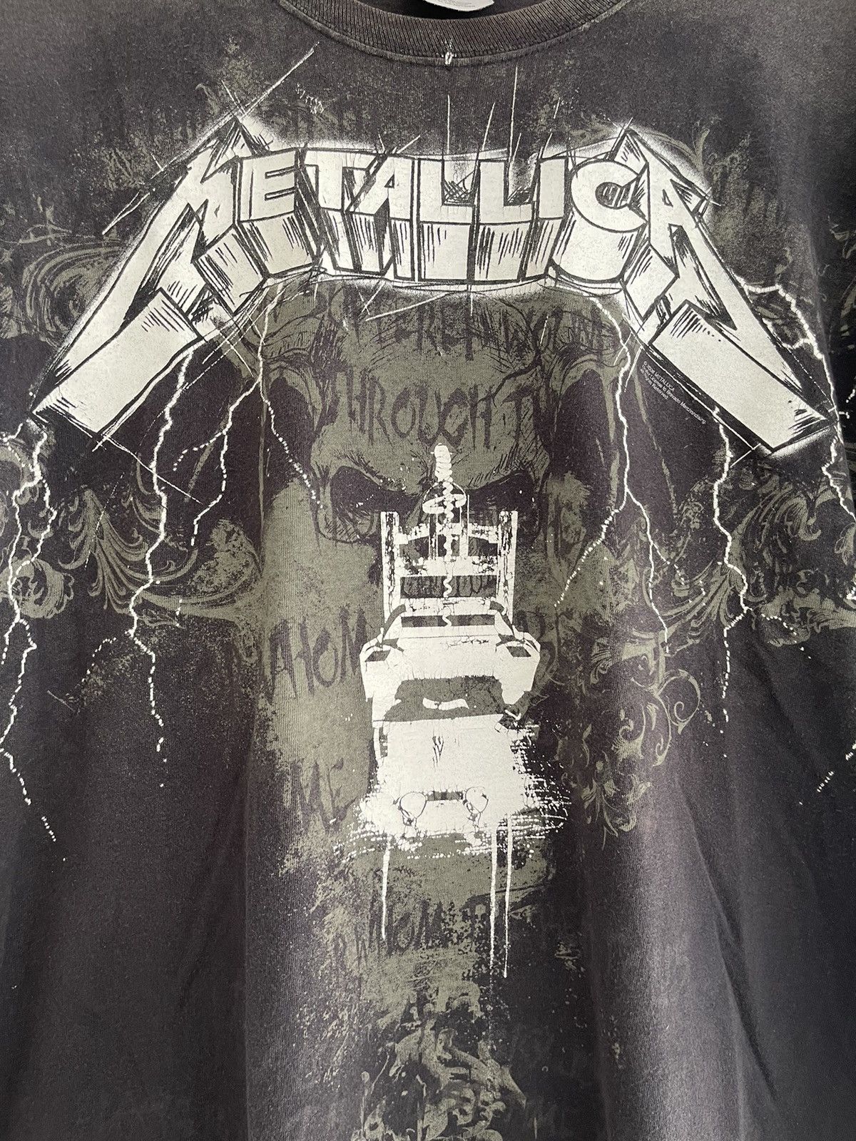 Band Tees × Vintage 2006 Metallica For Whom All Over Print T Shirt Size US XL / EU 56 / 4 - 3 Thumbnail