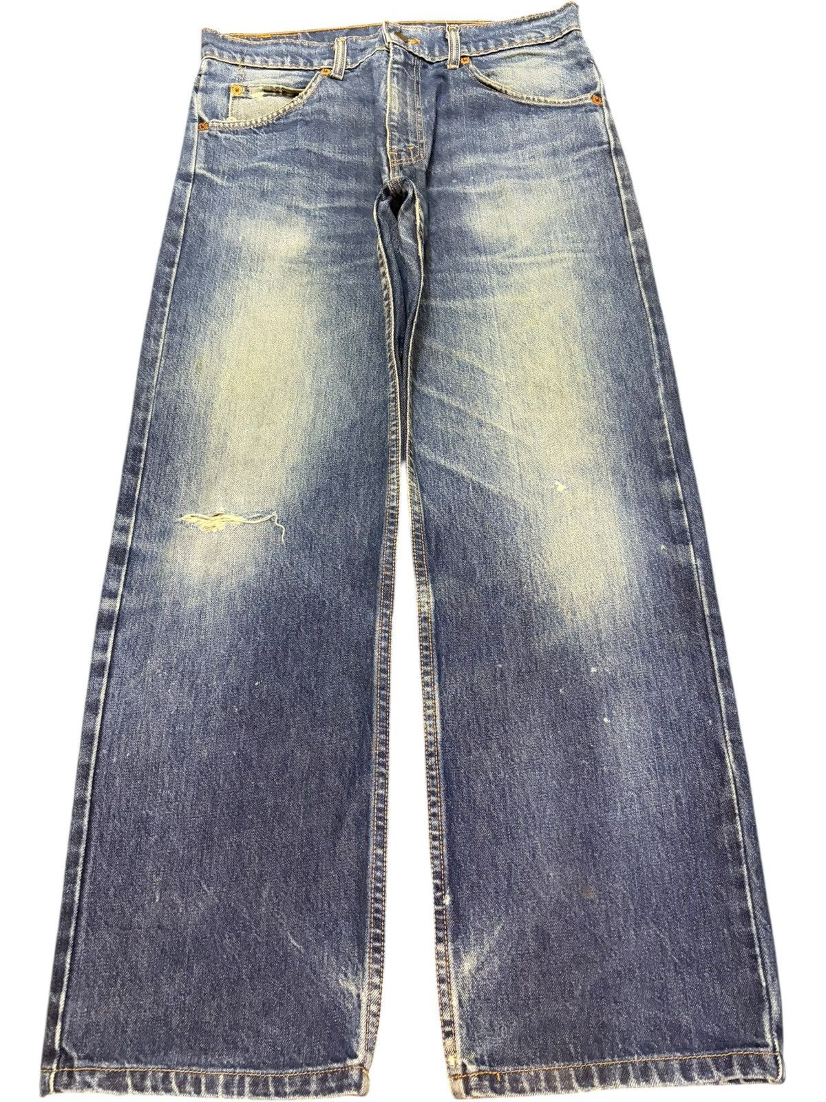 Levi's Vintage 90s Levis 607 Orange Tab Distressed Jeans Size US 31 - 1 Thumbnail
