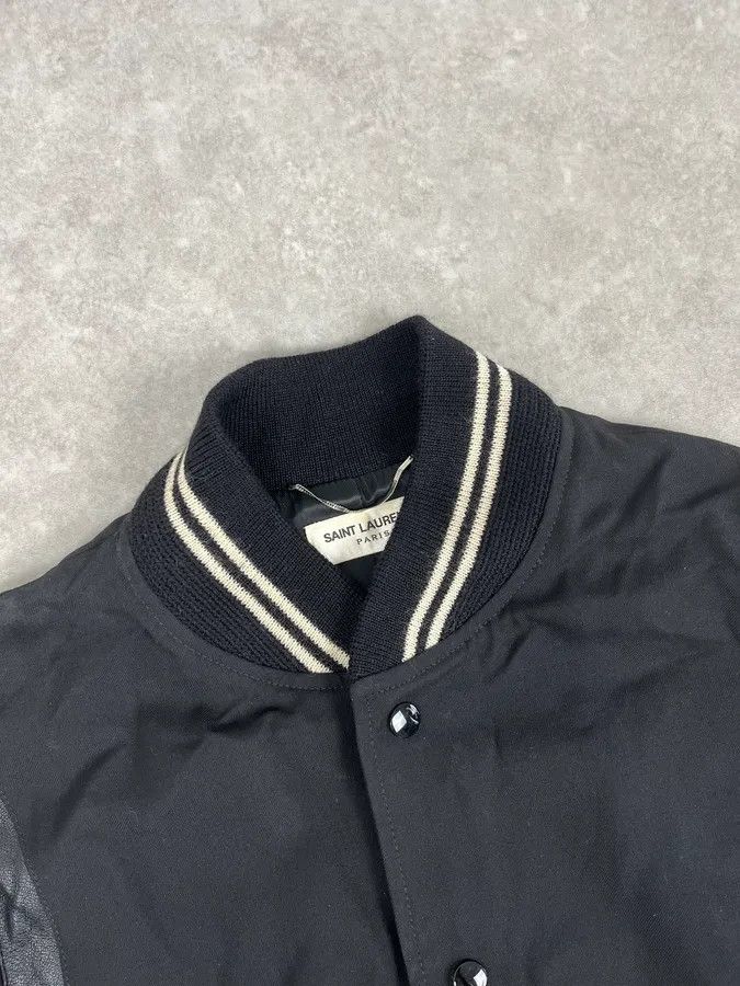 Saint Laurent Paris SS2017 Saint Laurent Teddy Black Wool Bomber Jacket Size US M / EU 48-50 / 2 - 5 Thumbnail