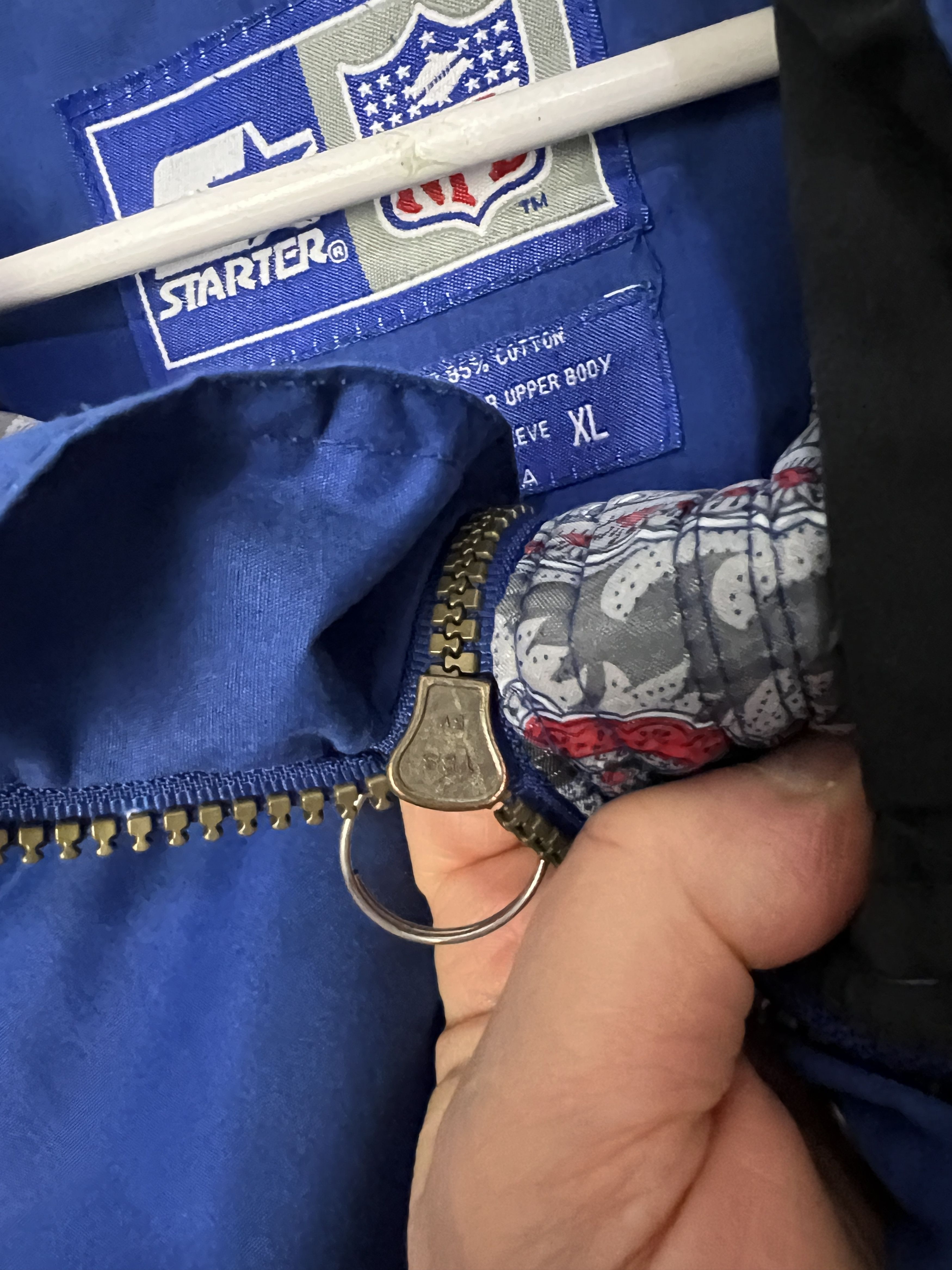 Starter Vintage 90's Buffalo Bills Padded Long Jacket NFL Rare Size US XL / EU 56 / 4 - 4 Thumbnail