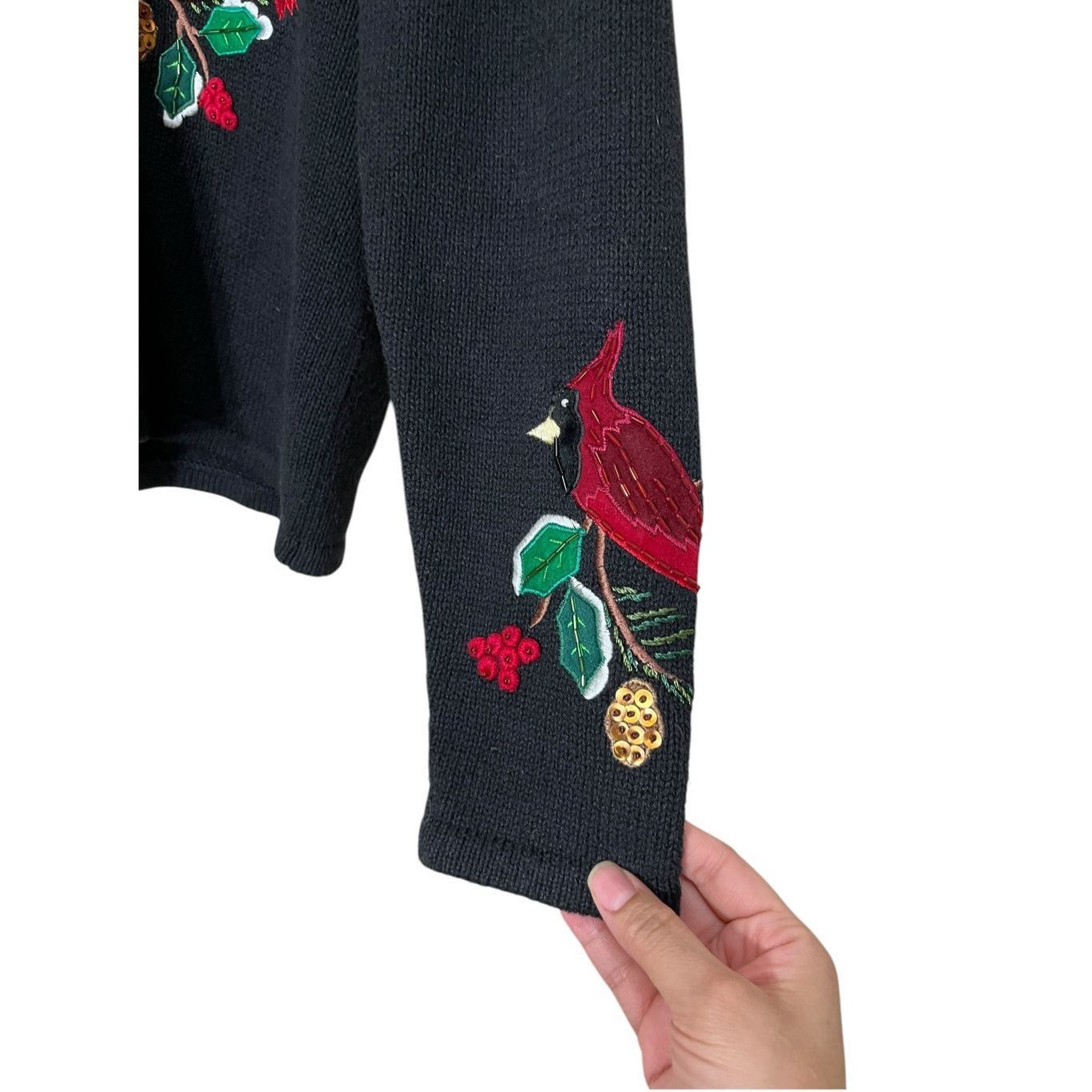 Other Vintage Tiara International Cardigan Sweater Cardinal Fur Collar Size Medium Size M / US 6-8 / IT 42-44 - 9 Thumbnail