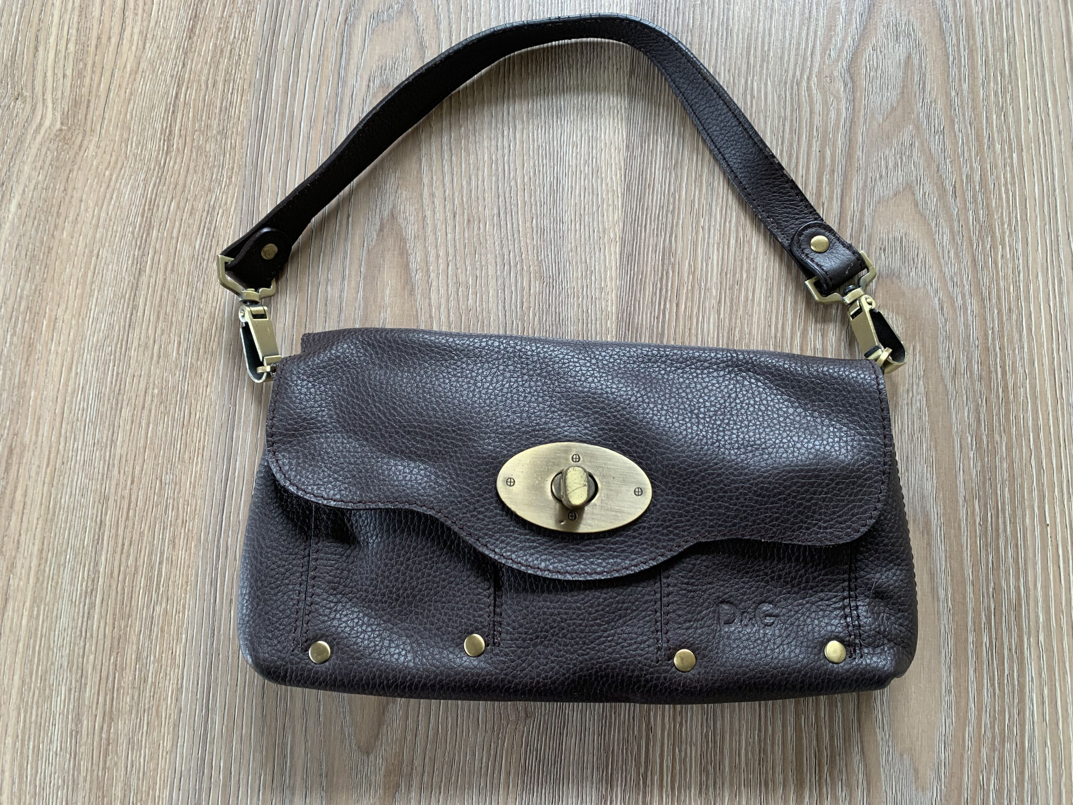 Dolce & Gabbana Dolce & Gabbana Vintage Brown Leather Mini Bag Size ONE SIZE - 3 Thumbnail