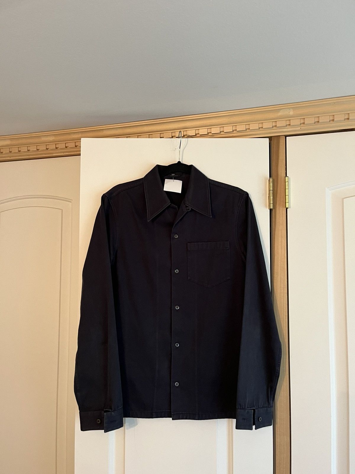 Prada Prada 2015 Canvas Loop Collar Shirt Jacket Size S Size US S / EU 44-46 / 1 - 1 Thumbnail
