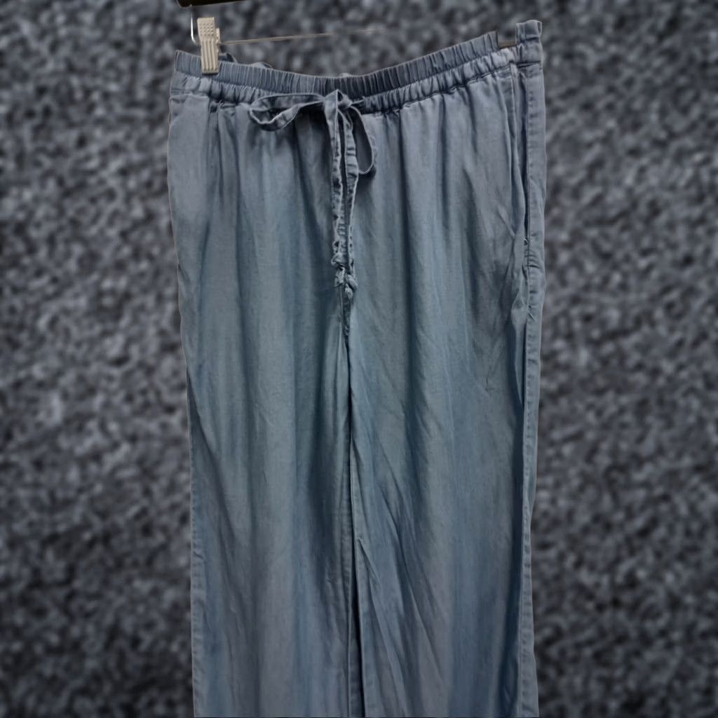 Michael Kors Michael Michael Kors Pants Womens Small Blue Chambray Wide Leg Resort BOHO Size 28" / US 6 / IT 42 - 1 Thumbnail