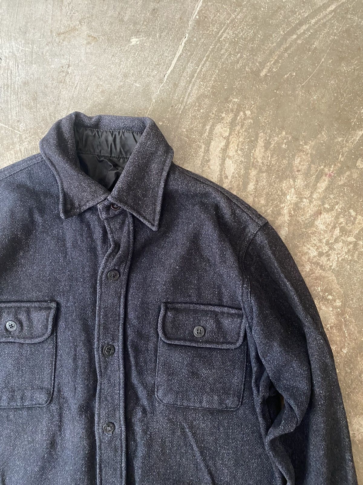 Vintage Vintage Navy Army CPO Wool Shirt Size US L / EU 52-54 / 3 - 2 Thumbnail