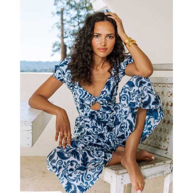 Cleobella $331 New Cleobella Reza Wide Leg Jumpsuit - Small Size 27" / US 4 / IT 40 - 1 Thumbnail