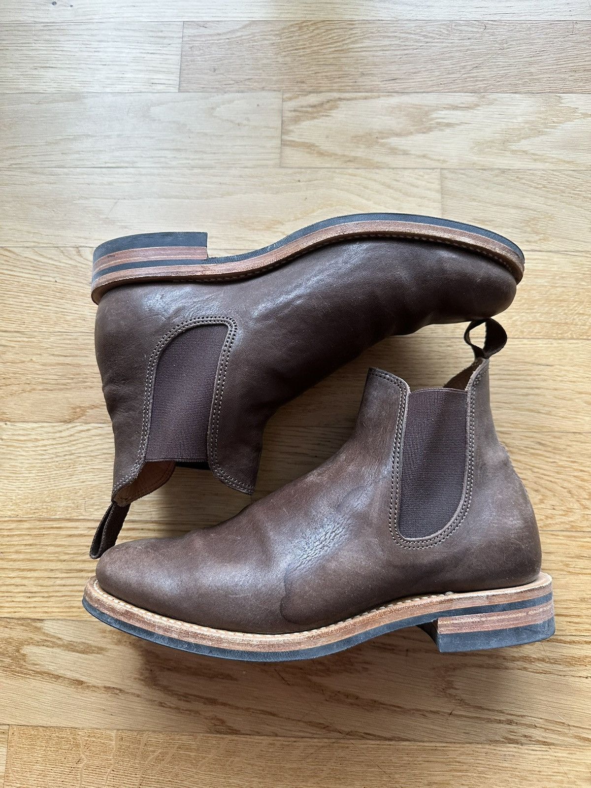 Viberg Dark Brown Washed Mariam Horsehide Size US 6.5 / EU 39-40 - 3 Thumbnail