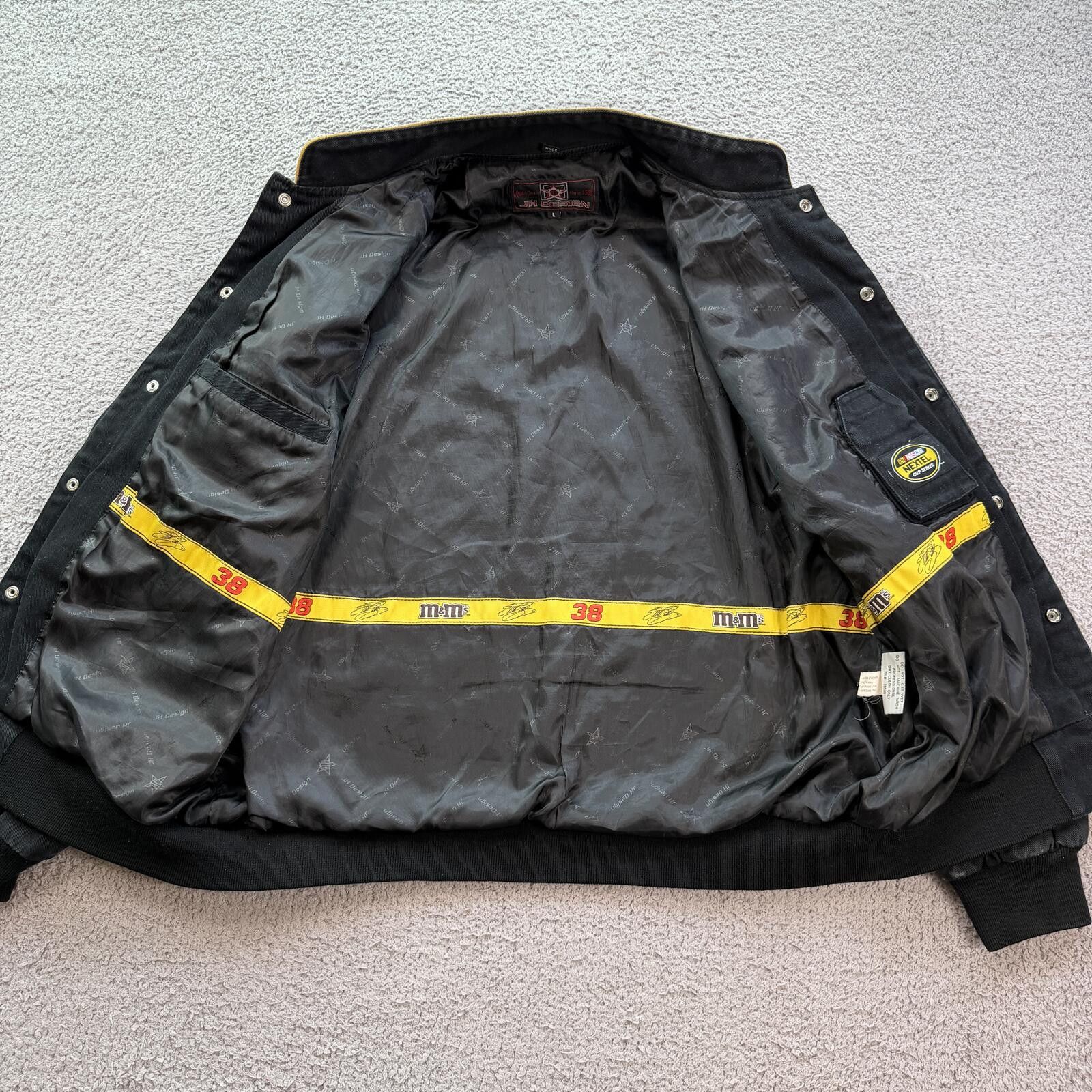 JH Design Vintage Y2K Elliott Sadler #38 M&M’s NASCAR Jacket Black L Size US L / EU 52-54 / 3 - 5 Thumbnail