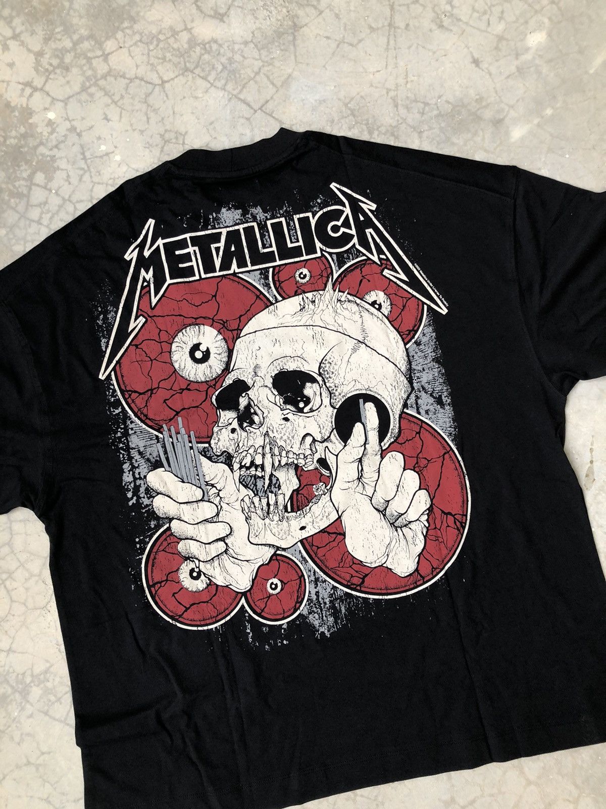 Metallica Rock Tees Streetwear Topman Metallica Skull Oversized Tee Grailed
