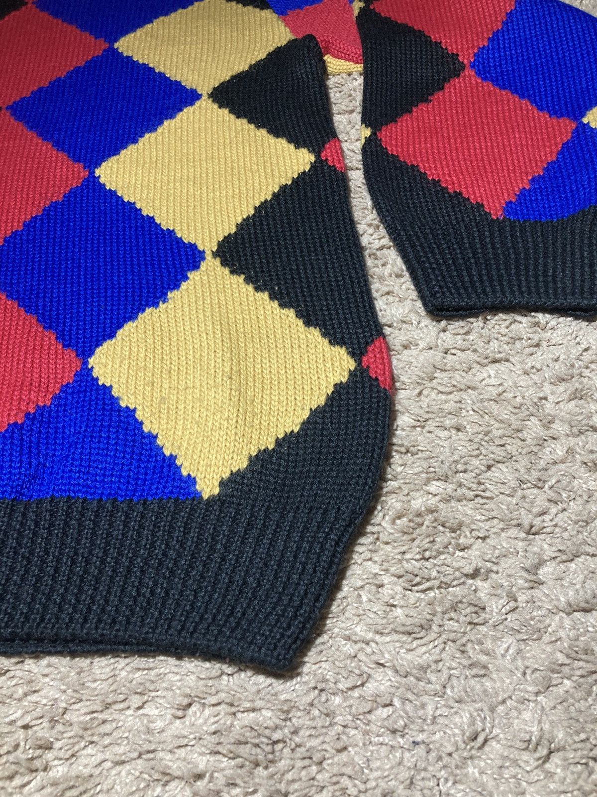 Martine Rose SS19 Martine Rose Harlequin Jumper 2019 Cards Joker Blue Size US M / EU 48-50 / 2 - 3 Thumbnail