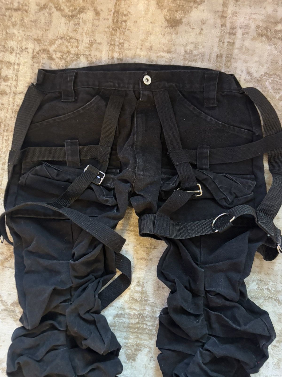 Other Kam Vercetti black stacked cargo pants Size US 30 / EU 46 - 2 Thumbnail