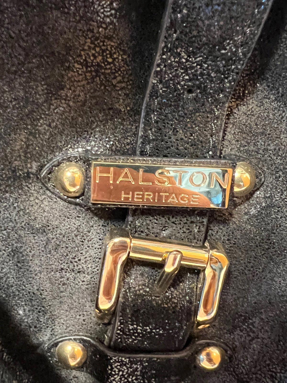 Other Halston Heritage Leather Boho Bag Black Purse/Gold Hardware Size ONE SIZE - 3 Thumbnail