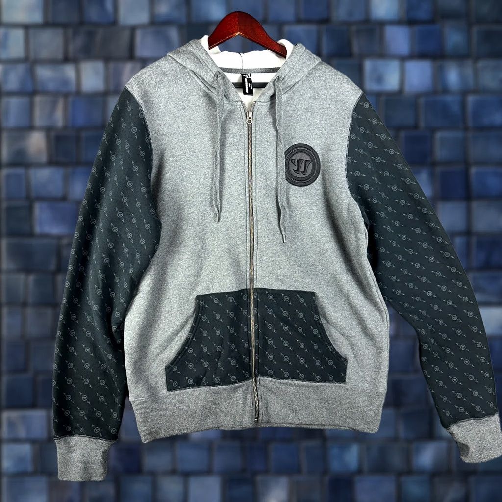 KangaROOS Warrior Hoodie Mens L Gray Black Kangaroo Pockets Full Zip Logo Size US L / EU 52-54 / 3 - 1 Thumbnail