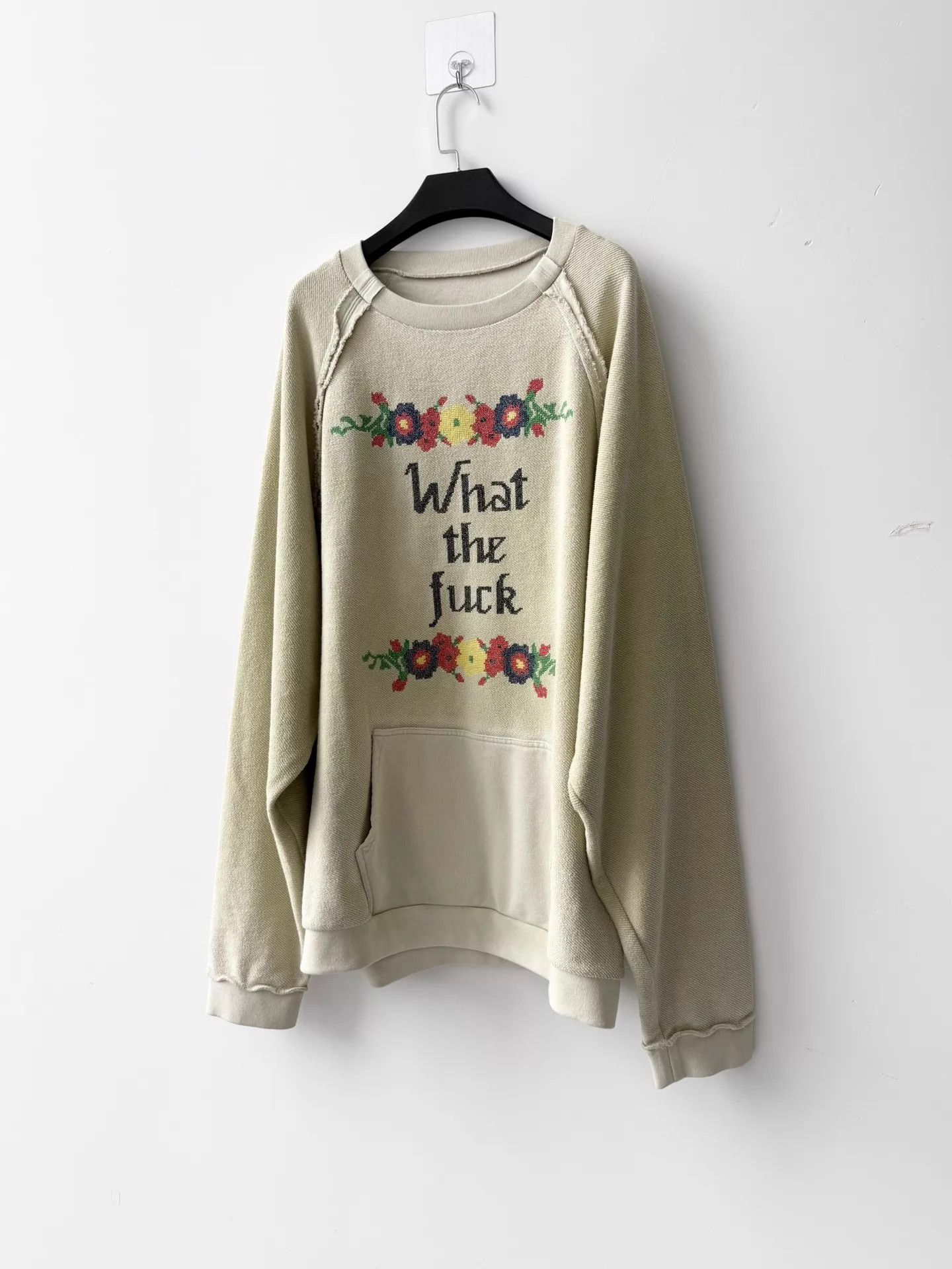 Maison Margiela Maison Margiela S/S19 Floral Slogan Cross-Stitch Sweat 46 Size US S / EU 44-46 / 1 - 2 Thumbnail