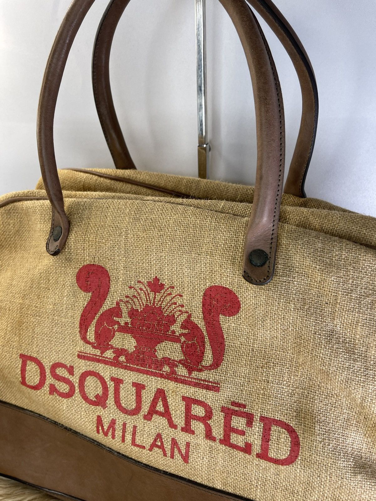 Dsquared2 DSQUARED Hessian Burlap Cloth Fabric ❌ LEATHER Size 46 - 5 Thumbnail