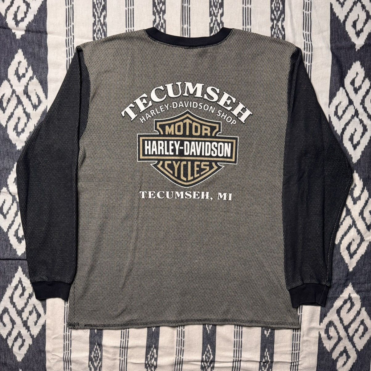 Harley Davidson Vintage 90's Thermal Harley Davidson Long Sleeve Size US L / EU 52-54 / 3 - 5 Thumbnail