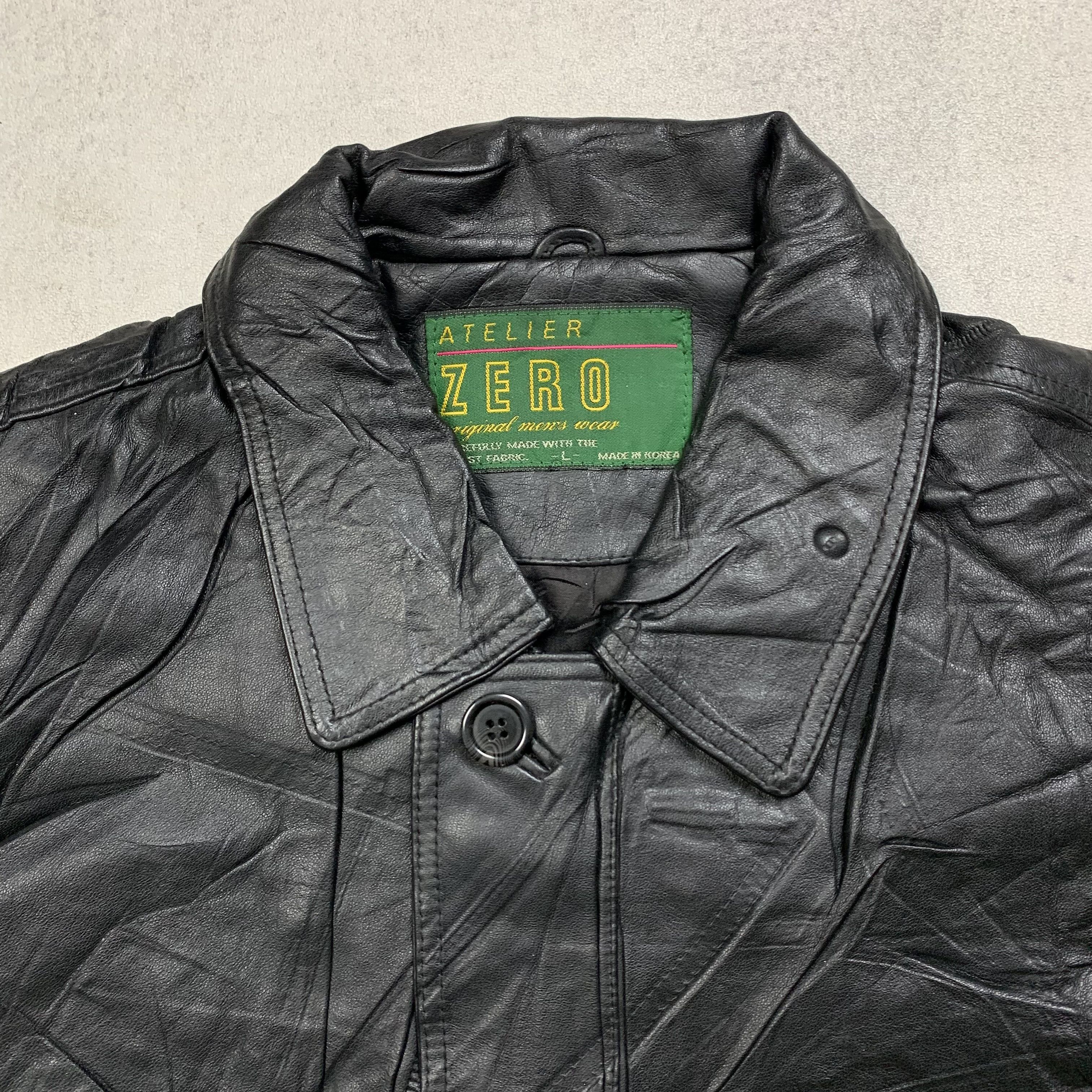 Genuine Leather Vintage Genuine Real Leather Jacket High Qualitty Coat Size US L / EU 52-54 / 3 - 3 Thumbnail