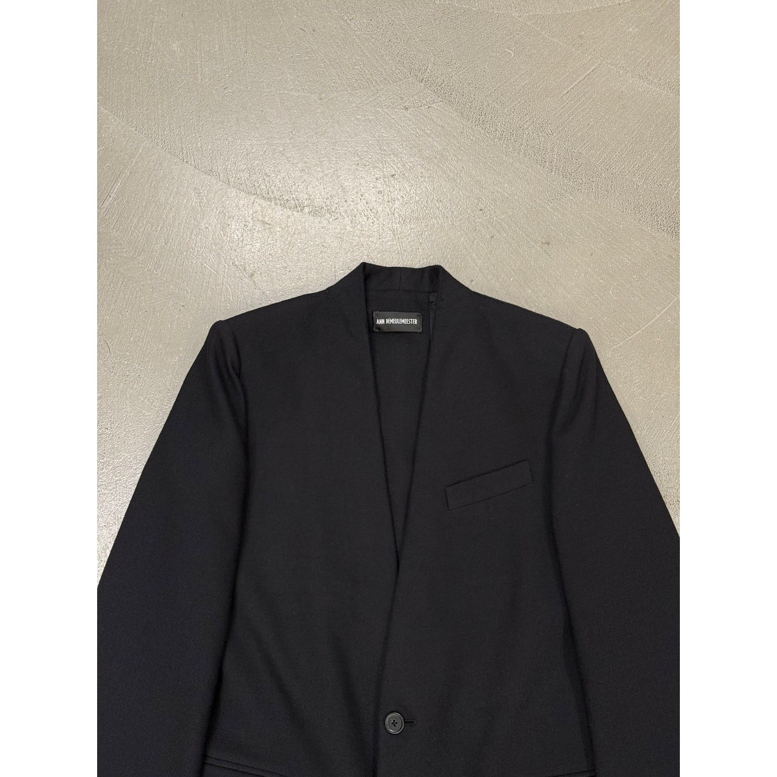 Ann Demeulemeester 2020s Ann Demeulemeester collarless blazer jacket Size XL / US 12-14 / IT 48-50 - 5 Thumbnail