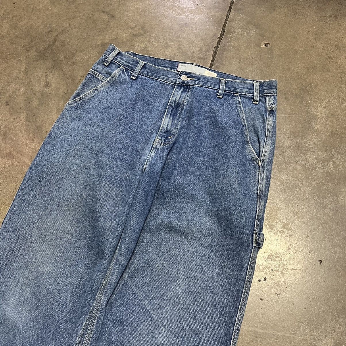 Levi's Vintage Levi Baggy Denim Carpenter Jeans Wide Leg Skater Y2K Size US 36 / EU 52 - 4 Thumbnail