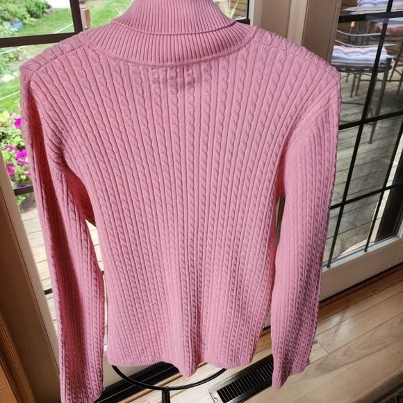 Vintage Anne Klein Sport Stretch Pink Turtleneck Long Sleeve Sz. XL Size XL / US 12-14 / IT 48-50 - 3 Thumbnail