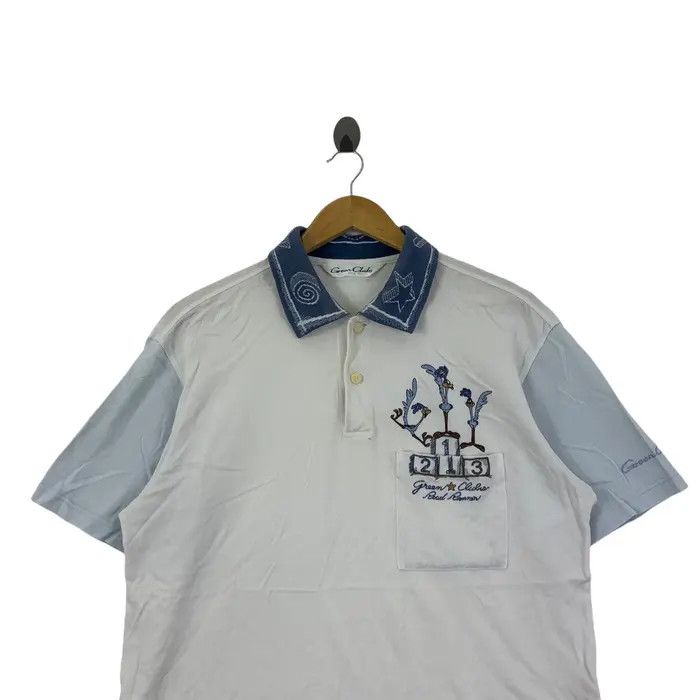 Vintage Vintage GREEN CLUBS ROAD RUNNERS Polo Tee Shirt Size L / US 10 / IT 46 - 5 Thumbnail
