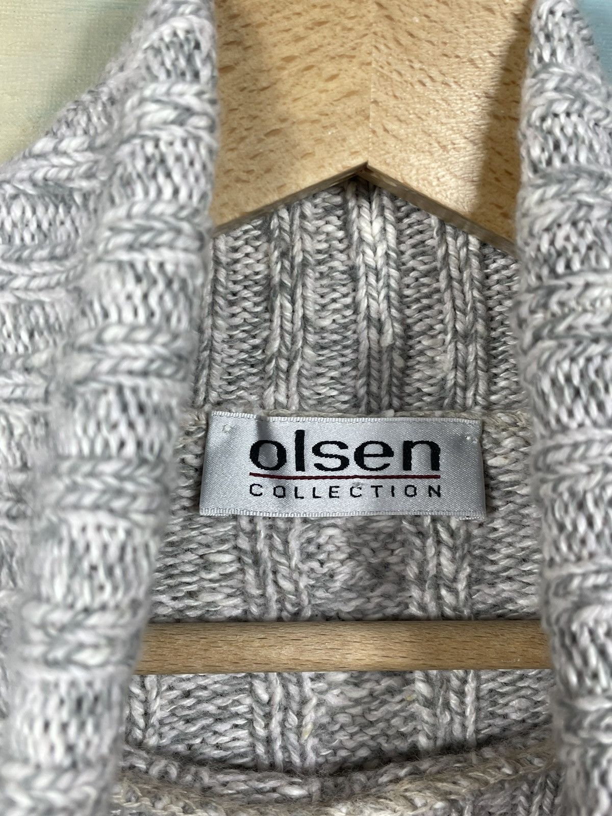 Japanese Brand × Vintage Retro Braid Cable Pull Turtleneck Knitwear Jumper Bear Wool Size US XL / EU 56 / 4 - 6 Thumbnail
