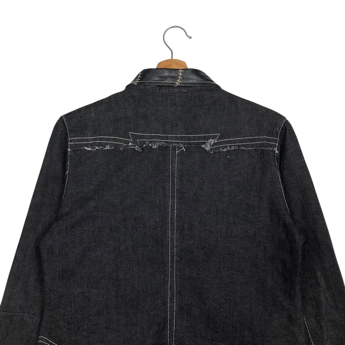 Japanese Brand 🔥VINTAGE CROPPED DENIM BIKER JACKET CARLOPIK ISSEY MIYAKE Size M / US 6-8 / IT 42-44 - 11 Thumbnail