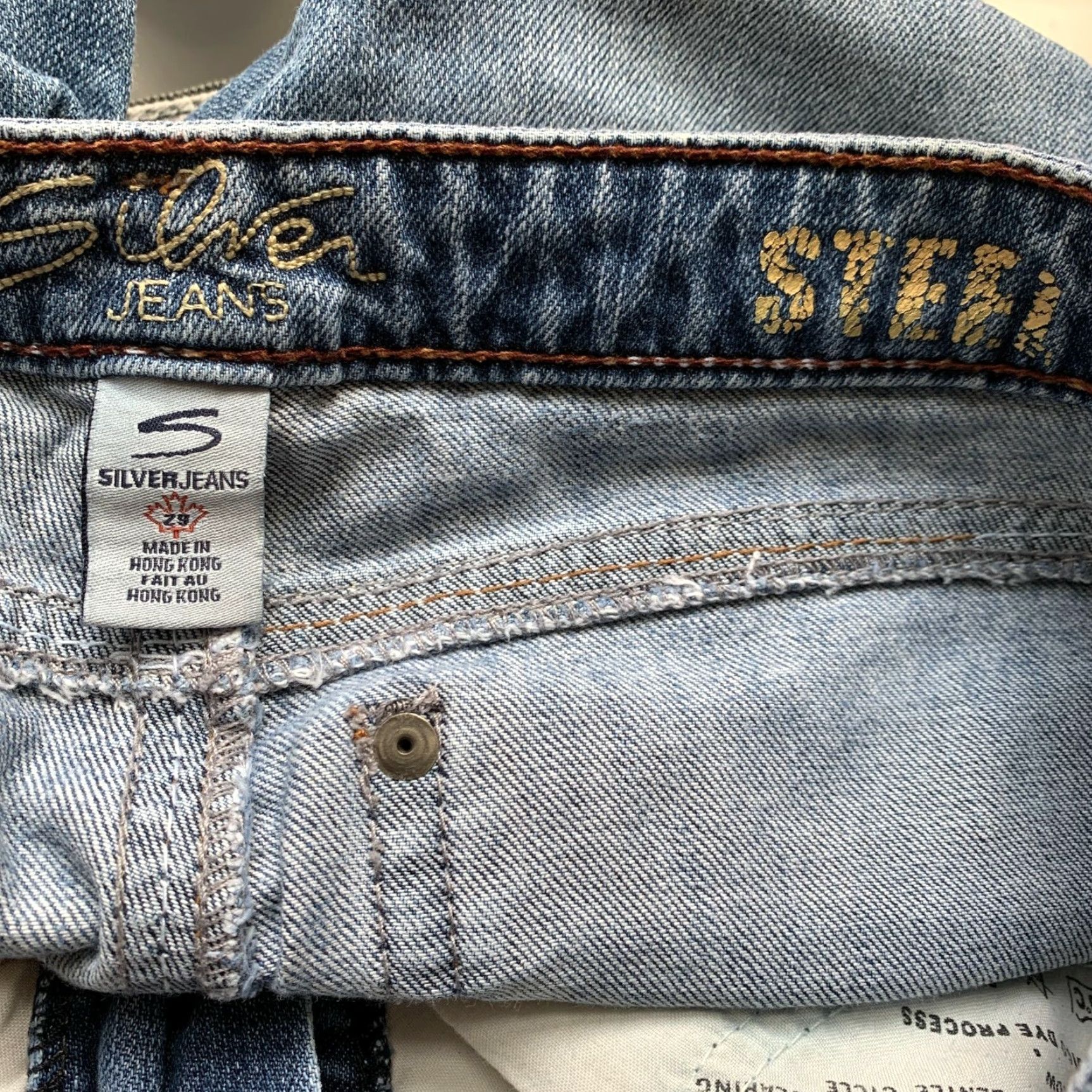 Silver Jeans Co. Silver Jeans STEEL Bootcut Denim Size 29 x 33 Women Jeans Blue Regular 98% Cotton 2% Spandex Size 29" - 5 Thumbnail
