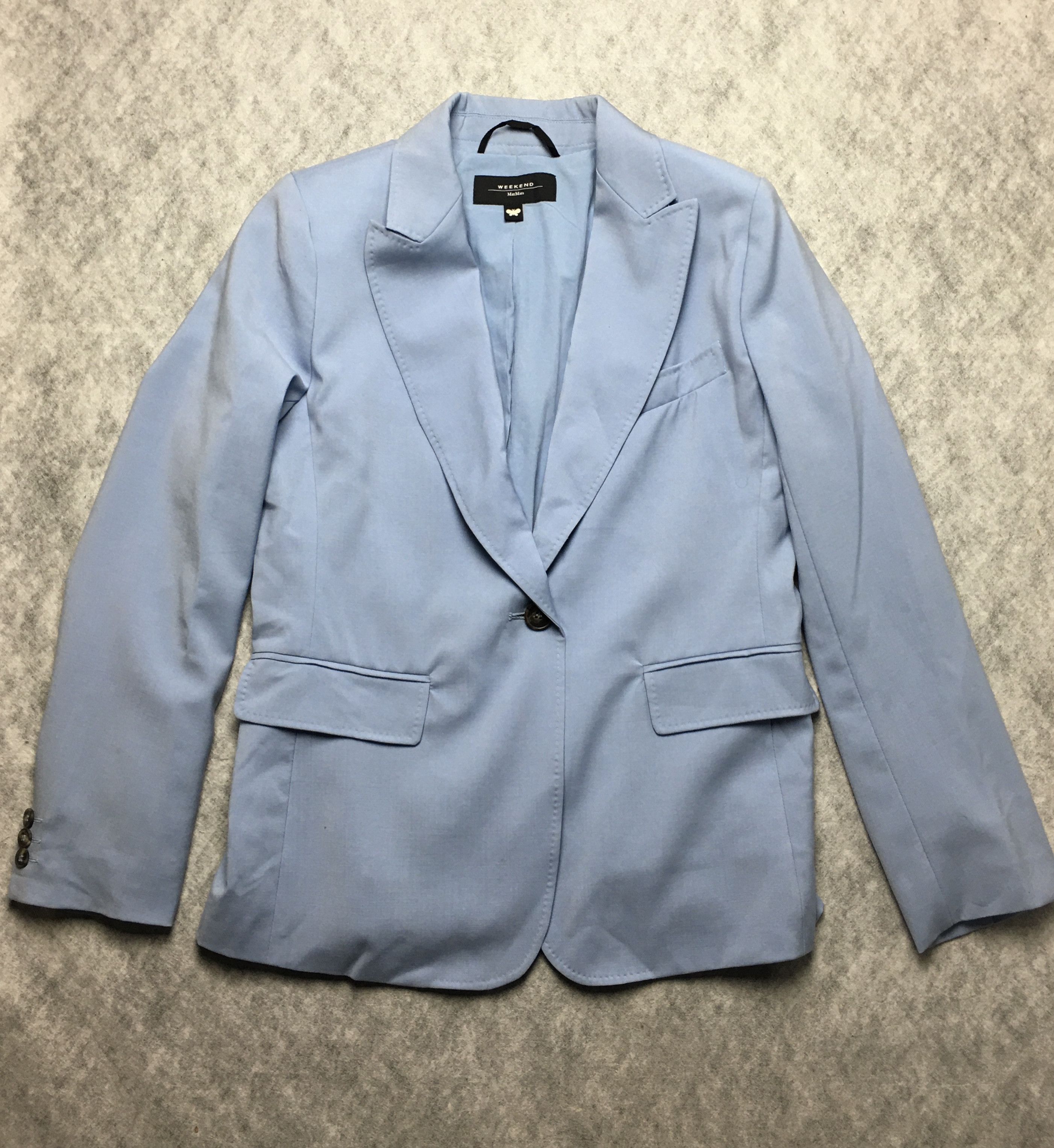 Weekend Max Mara Max Mara Weekend Gelosia Light Blue Wool Jacket Size M / US 6-8 / IT 42-44 - 7 Thumbnail