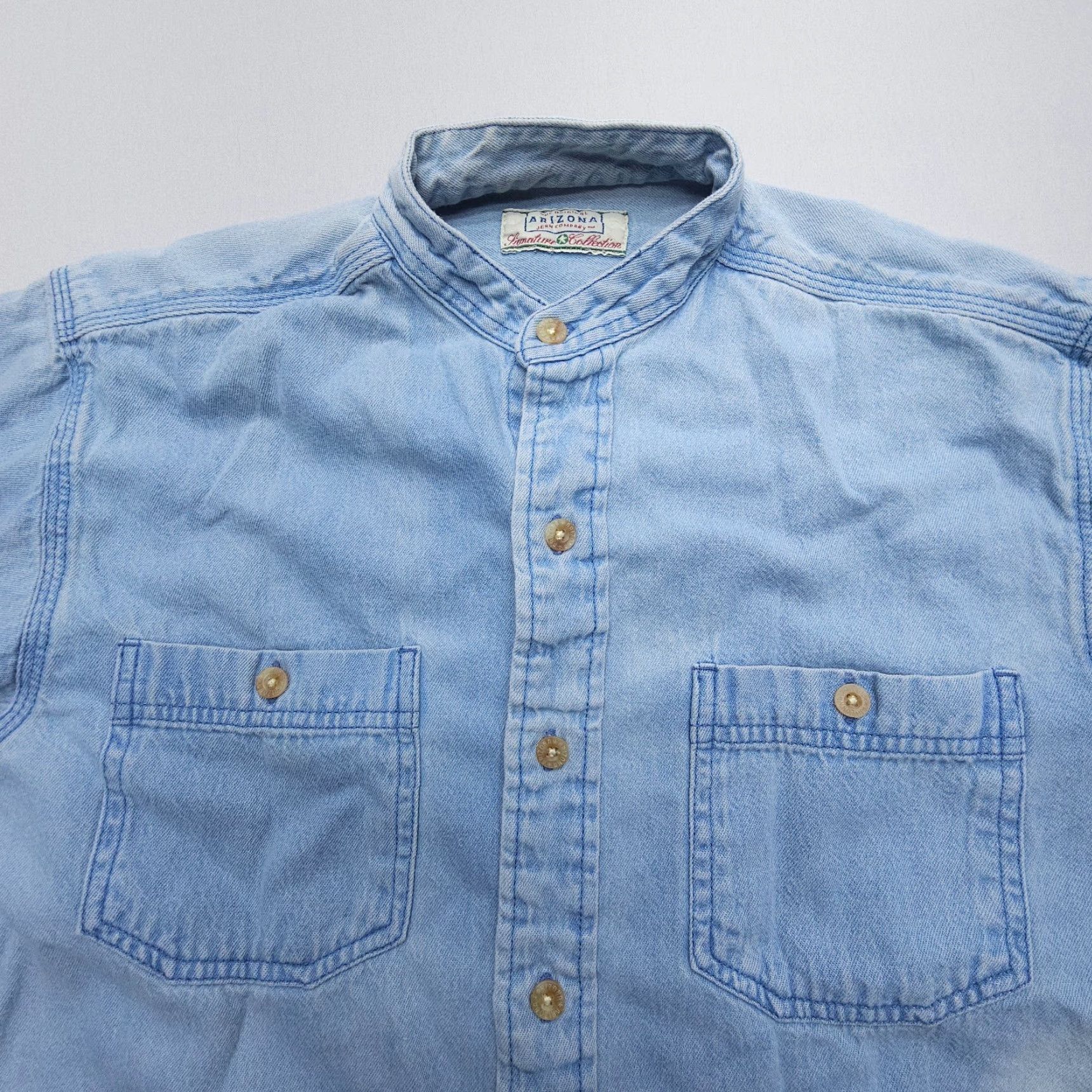 Vintage VINTAGE Arizona Jeans Denim Shirt Womens Small Blue Faded Western Rodeo Work Shirt Casual Women’s Size S / US 4 / IT 40 - 5 Thumbnail