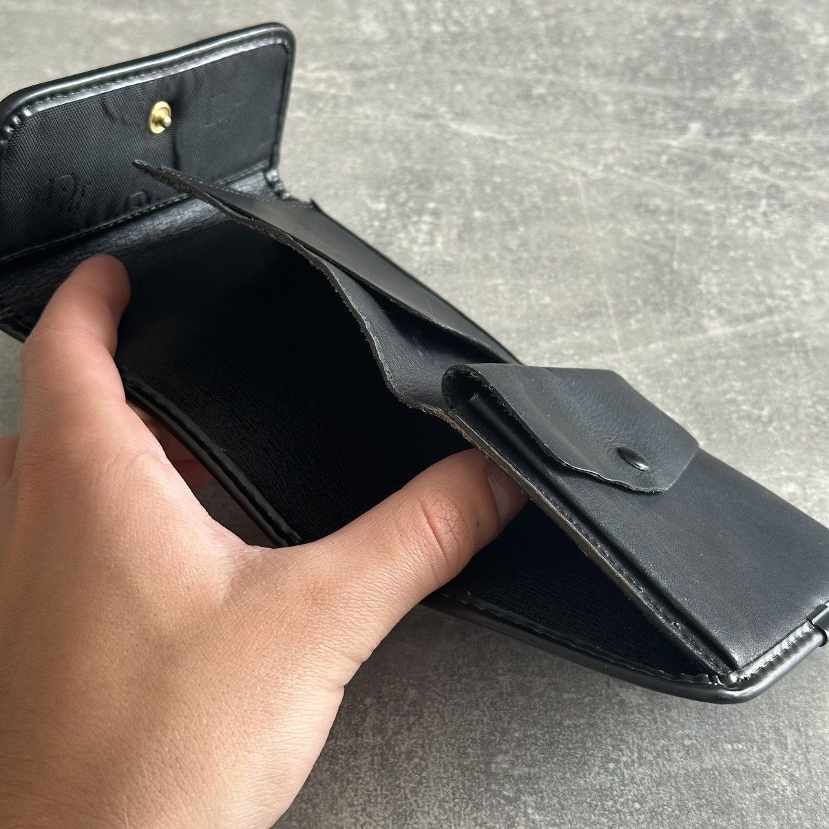 Christian Dior Monsieur Dior Wallet Black Canvas Leather Vintage from 1980’ Size ONE SIZE - 10 Thumbnail