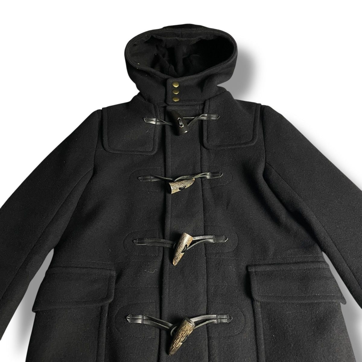 Japanese Brand × MasterPiece × SCYE 🇯🇵 MASTERPIECE x SCYE HOODED WOOL DUFFLE COAT Size US M / EU 48-50 / 2 - 3 Thumbnail