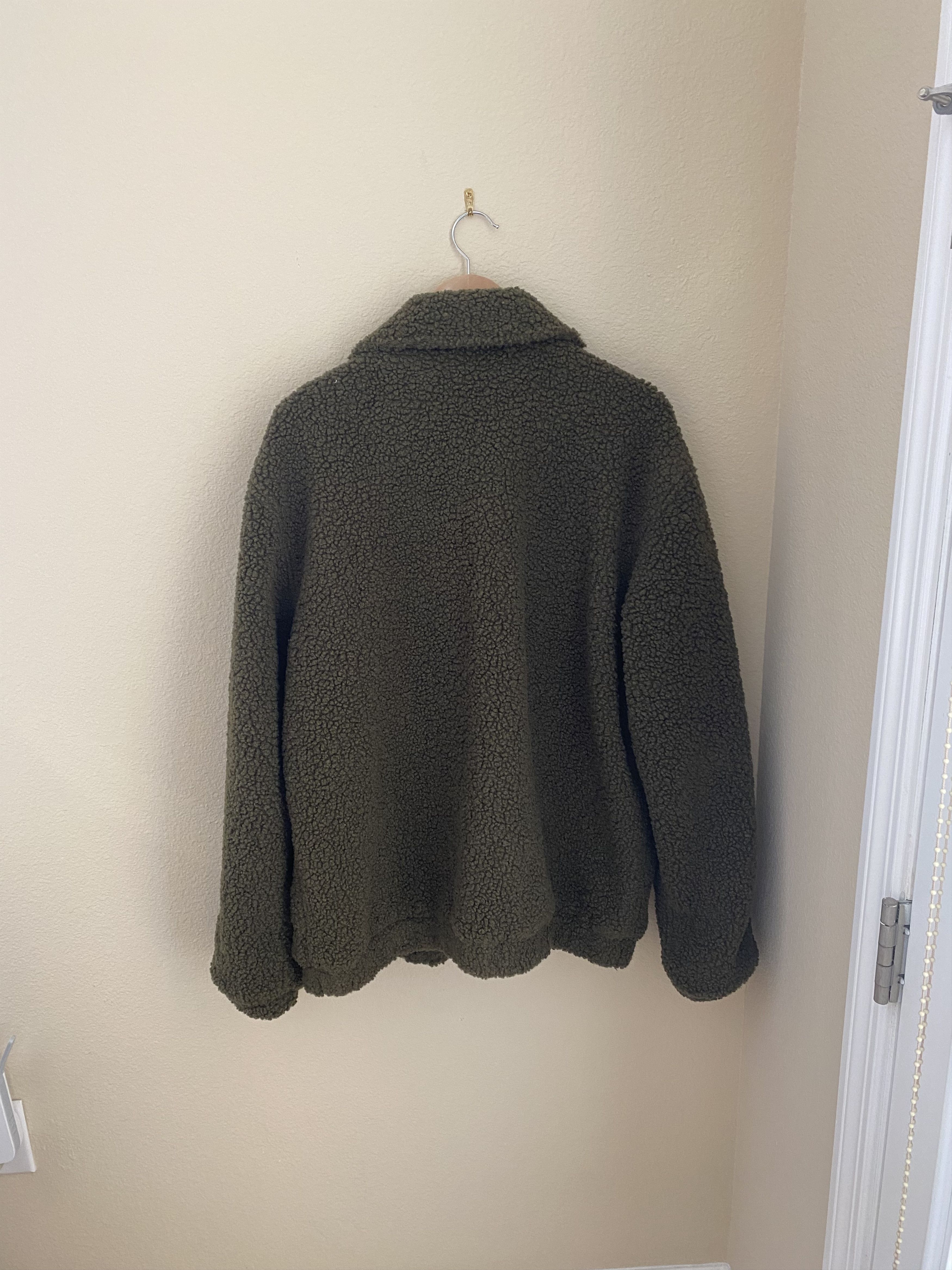 Urban Outfitters UO Army Green Sherpa Jacket XL Size US XL / EU 56 / 4 - 3 Thumbnail